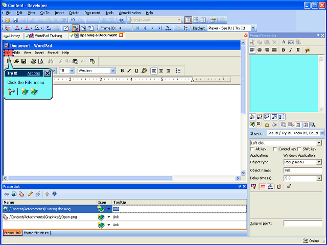Screen image of this step