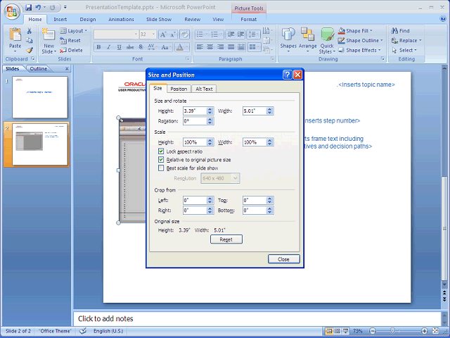 Screen image of this step