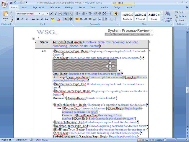 Screen image of this step