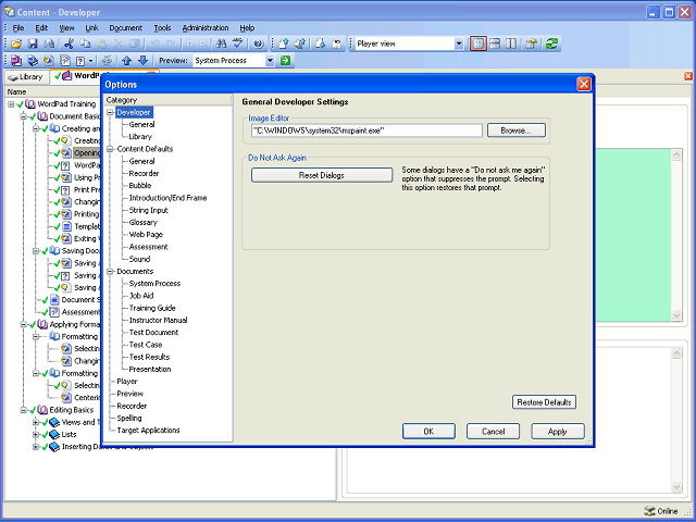 Screen image of this step