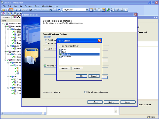 Screen image of this step
