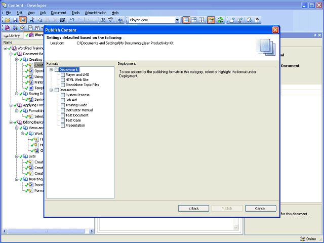 Screen image of this step