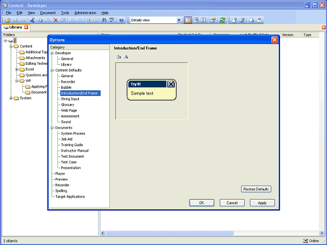 Screen image of this step