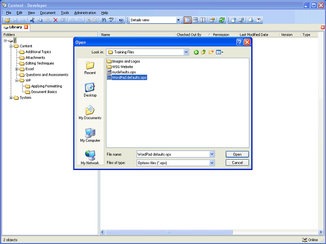 Screen image of this step
