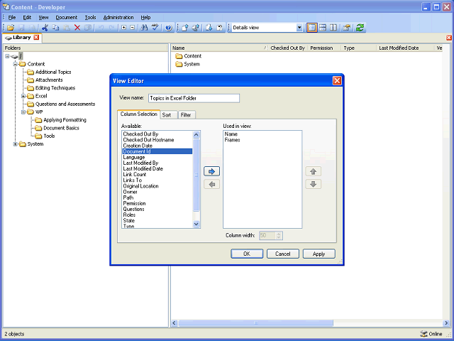 Screen image of this step