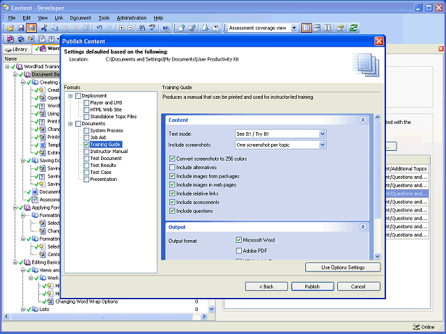 Screen image of this step