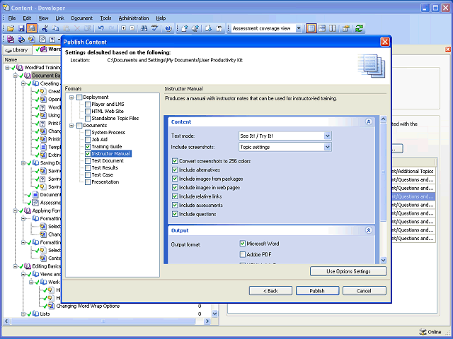 Screen image of this step