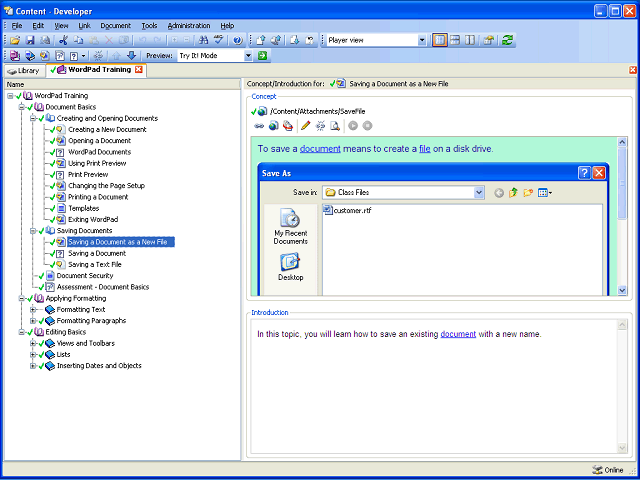 Screen image of this step