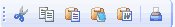 Cut, Copy, Paste, Print Toolbar icons