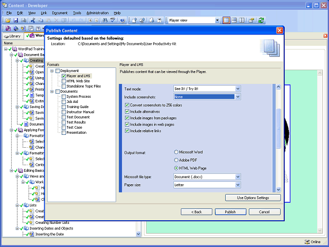 Screen image of this step