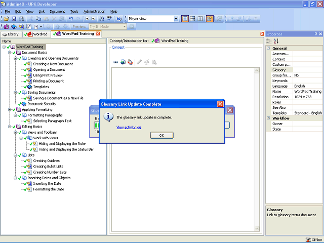 Screen image of this step