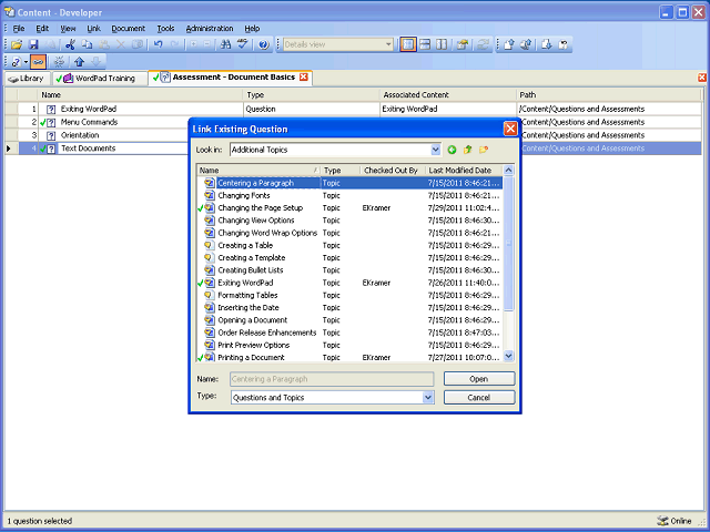 Screen image of this step