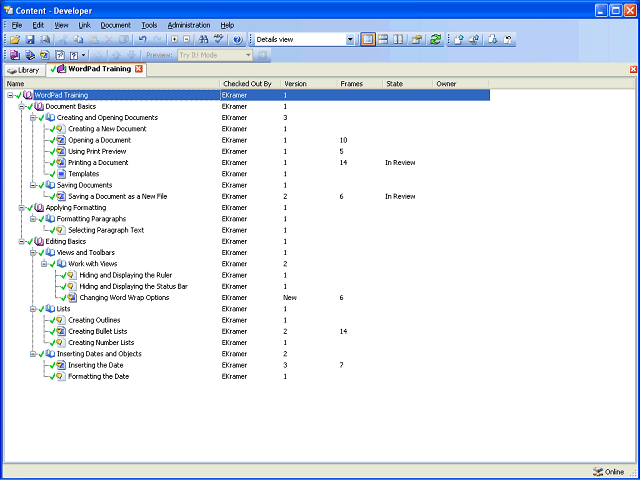 Screen image of this step