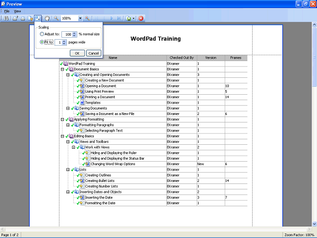 Screen image of this step