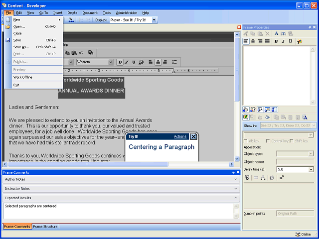 Screen image of this step