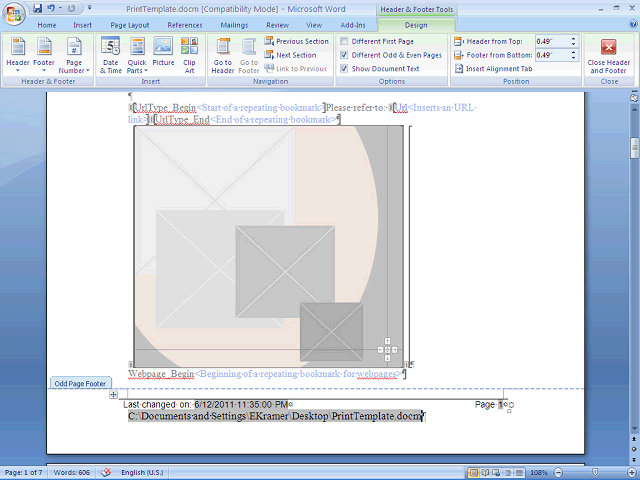 Screen image of this step