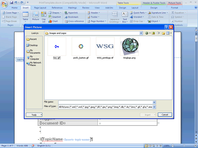 Screen image of this step