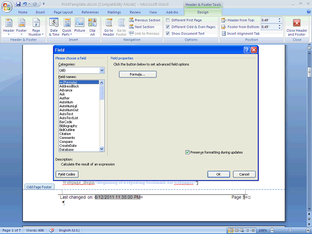 Screen image of this step
