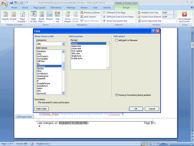 Screen image of this step