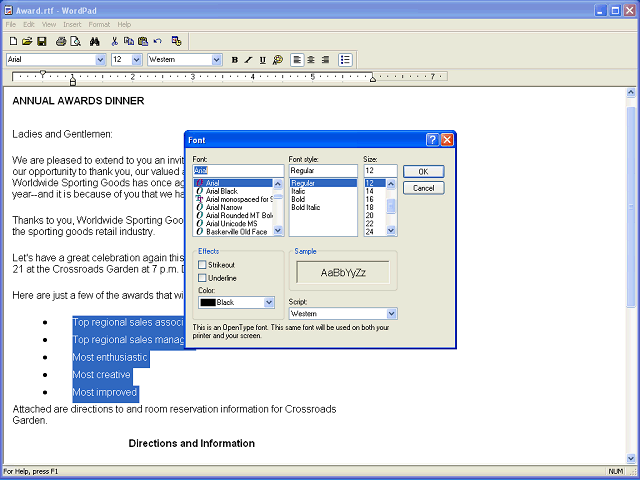 Screen image of this step