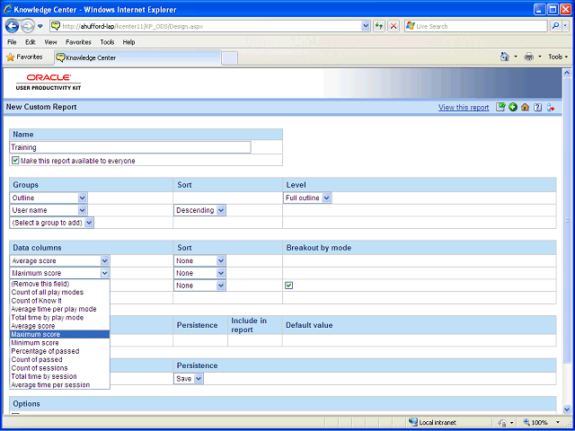 Screen image of this step