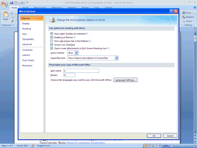Screen image of this step