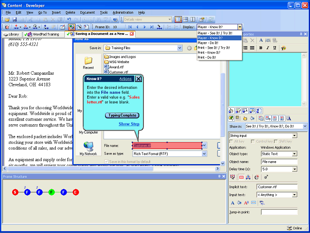 Screen image of this step