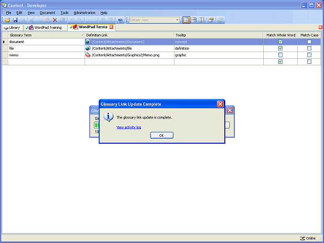 Screen image of this step