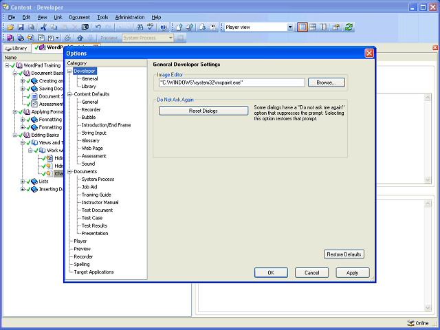 Screen image of this step