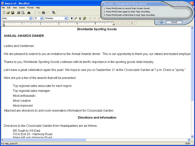 Screen image of this step
