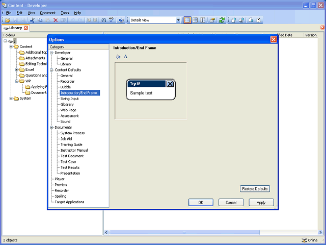 Screen image of this step
