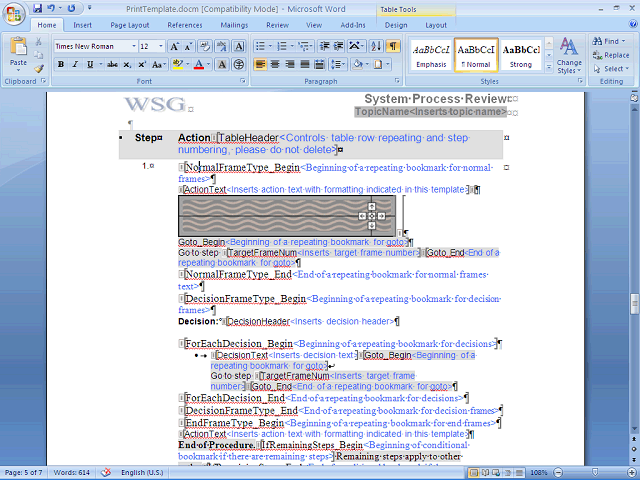 Screen image of this step
