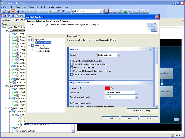 Screen image of this step