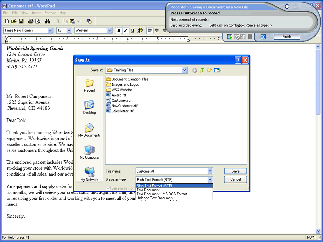 Screen image of this step