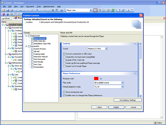 Screen image of this step