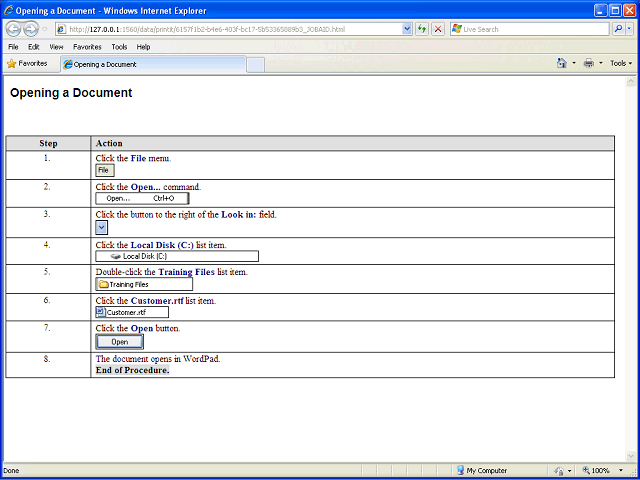 Screen image of this step
