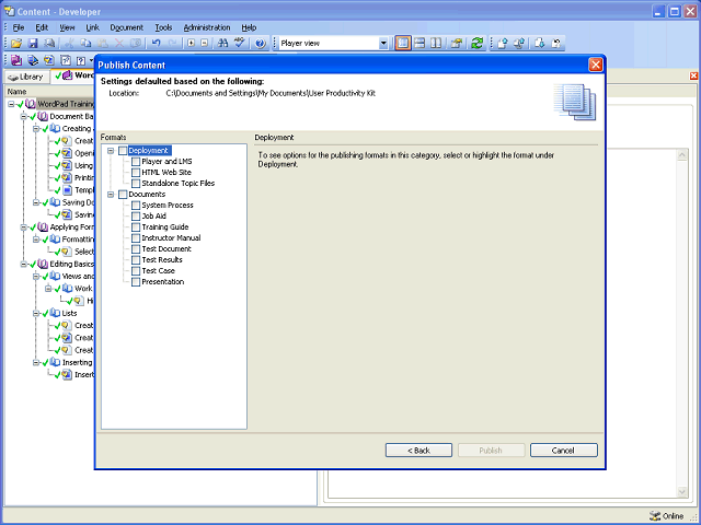 Screen image of this step