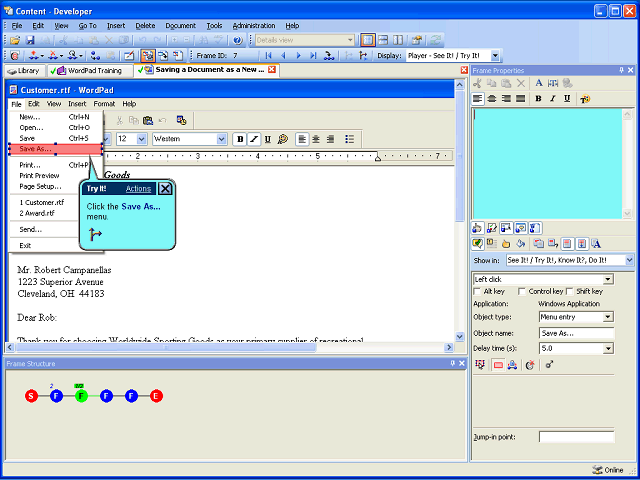 Screen image of this step