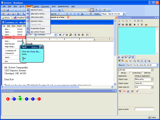 Screen image of this step