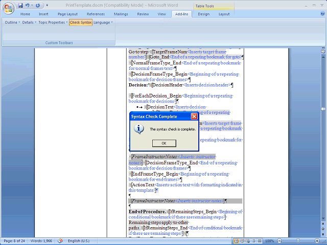 Screen image of this step