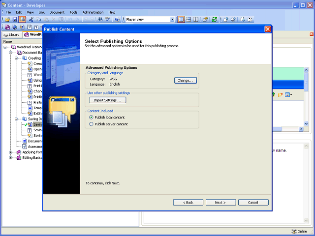 Screen image of this step
