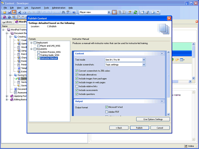 Screen image of this step