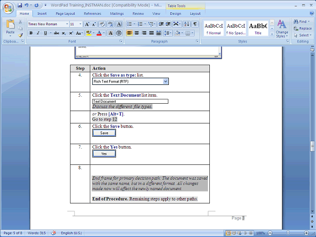 Screen image of this step