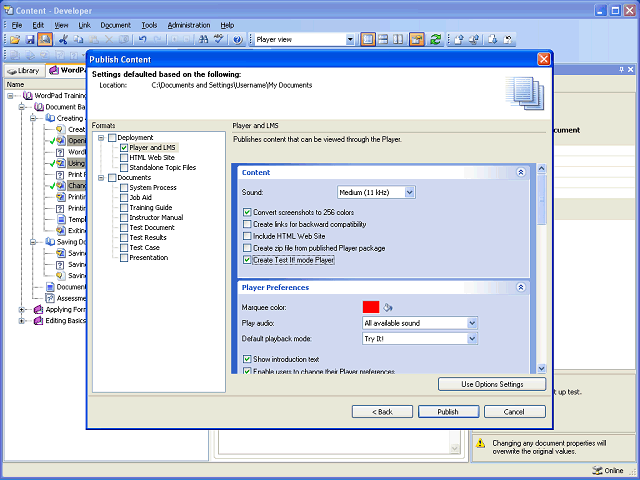 Screen image of this step