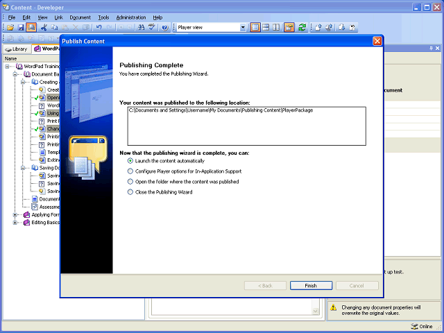 Screen image of this step