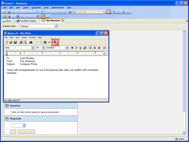 Screen image of this step