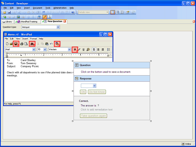 Screen image of this step