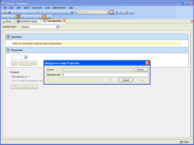 Screen image of this step
