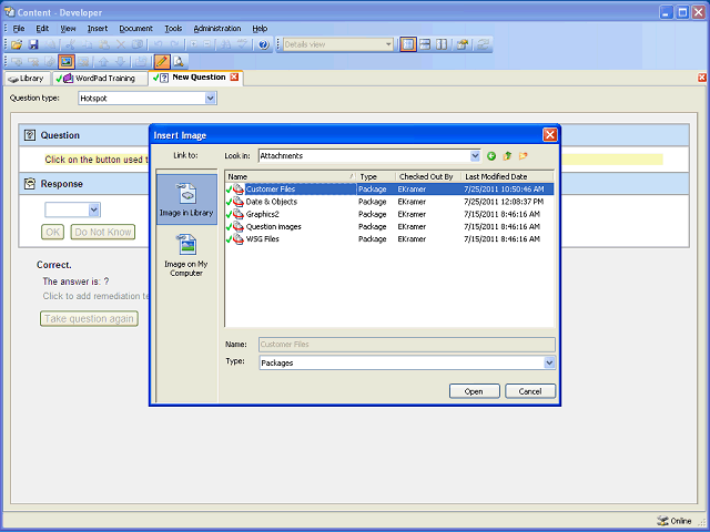 Screen image of this step
