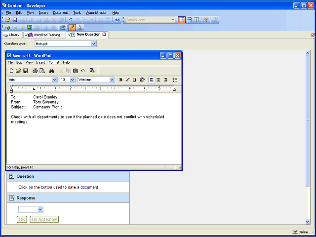 Screen image of this step